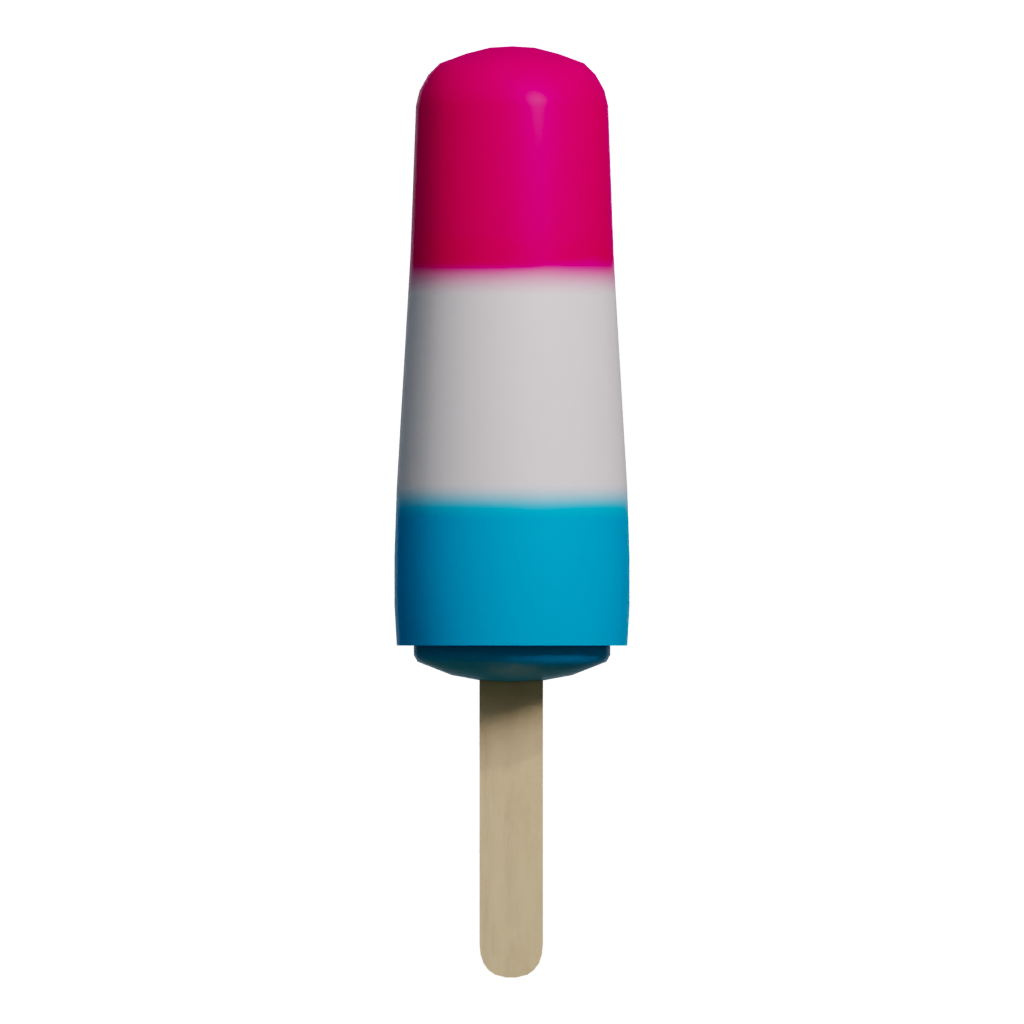 Back view of the Popsicle 3D model
