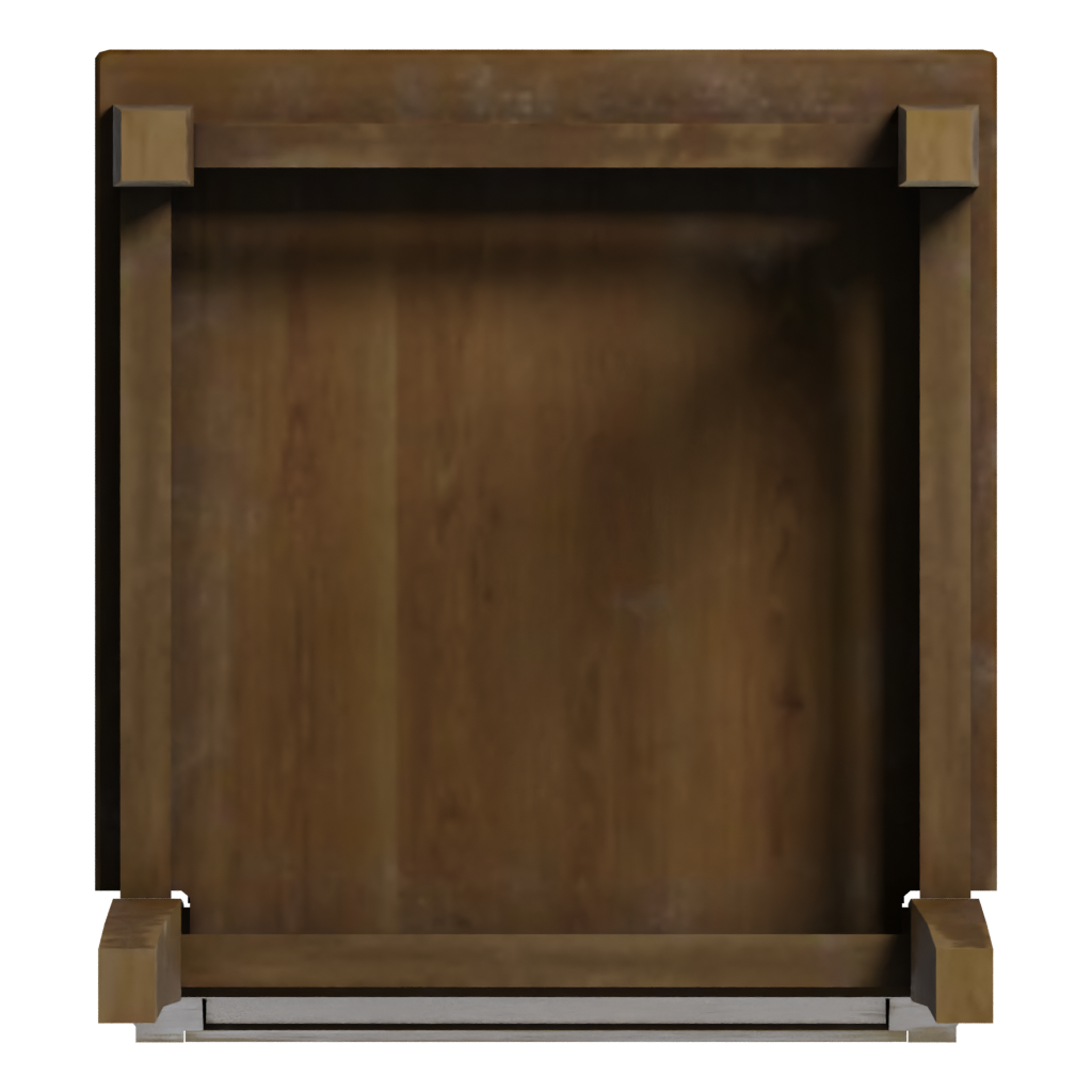 Bottom view of the Old Chair 3D model