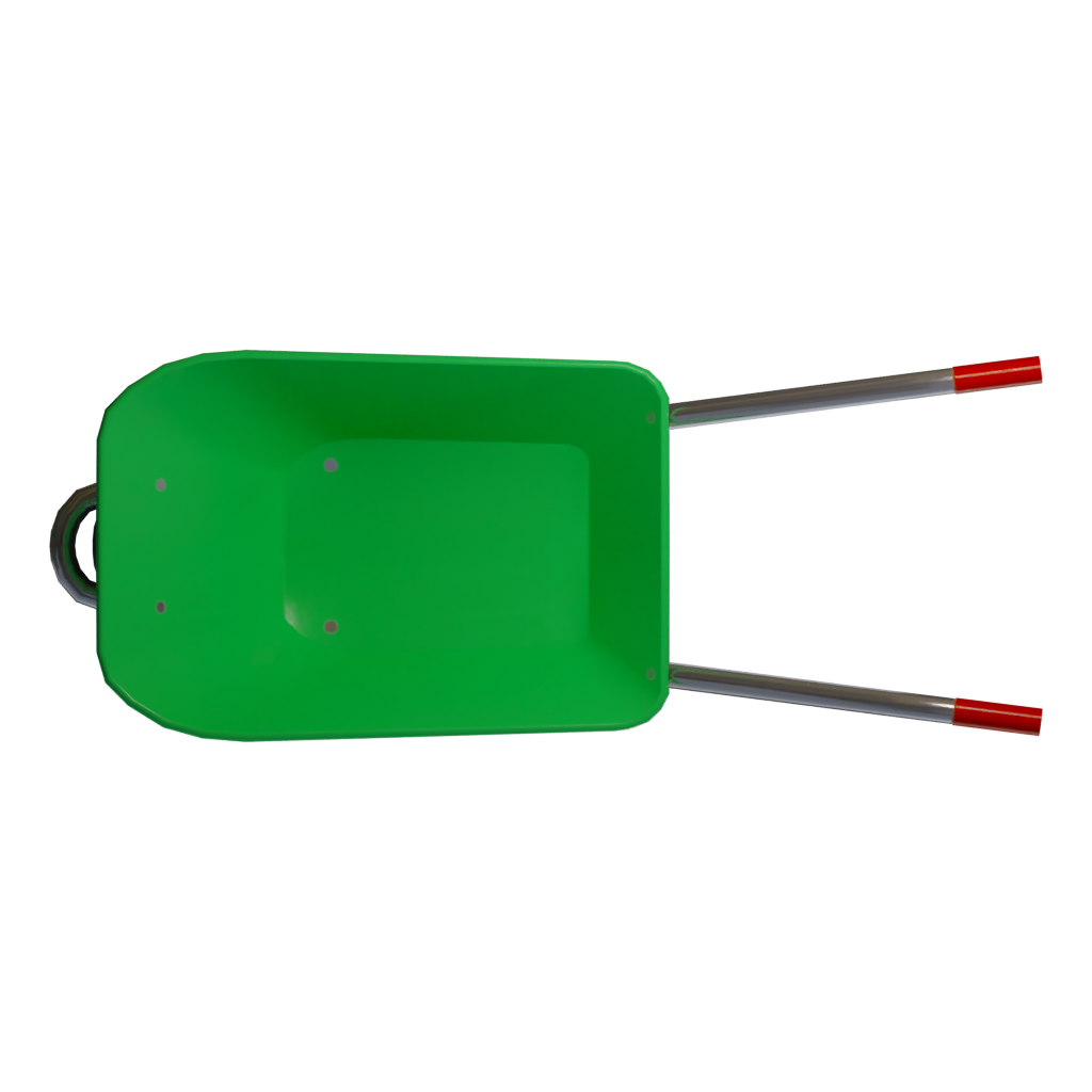 Top view of the Wheelbarrow 3D model