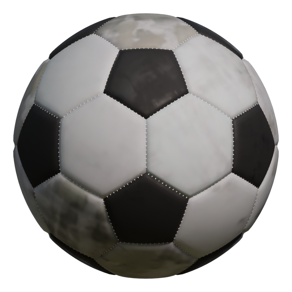 Front view of the Football 3D model