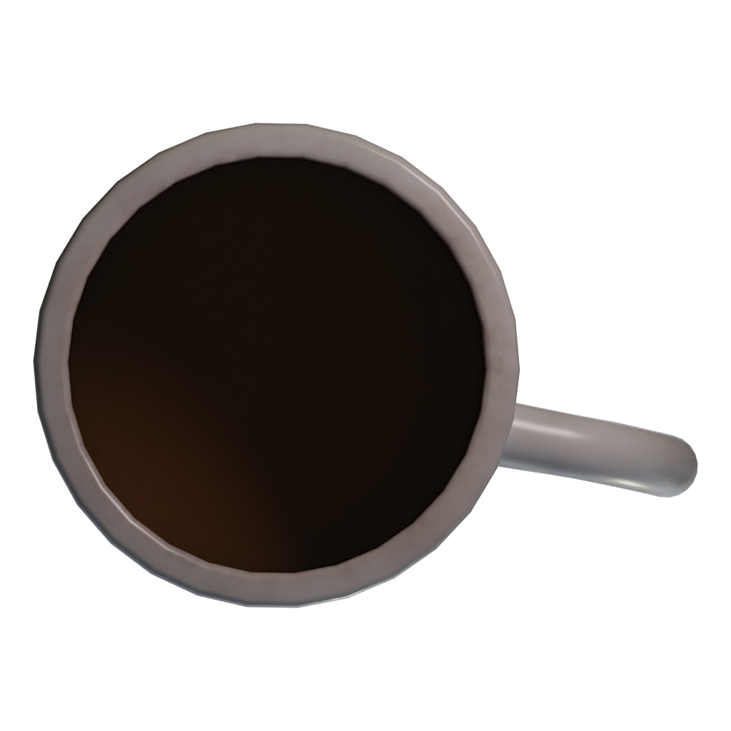 Top view of the Cup 3D model