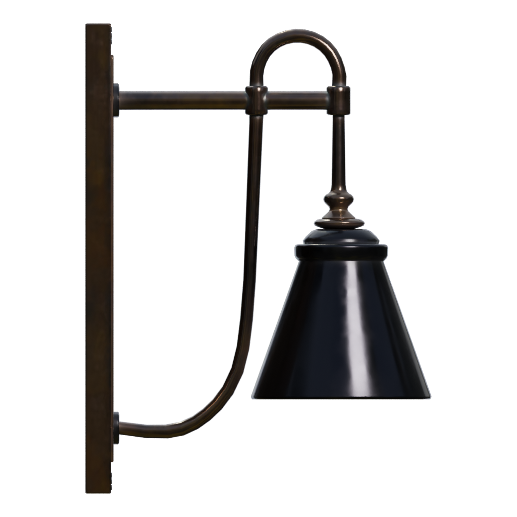 Right view of the Industrial Wall Sconce 3D model