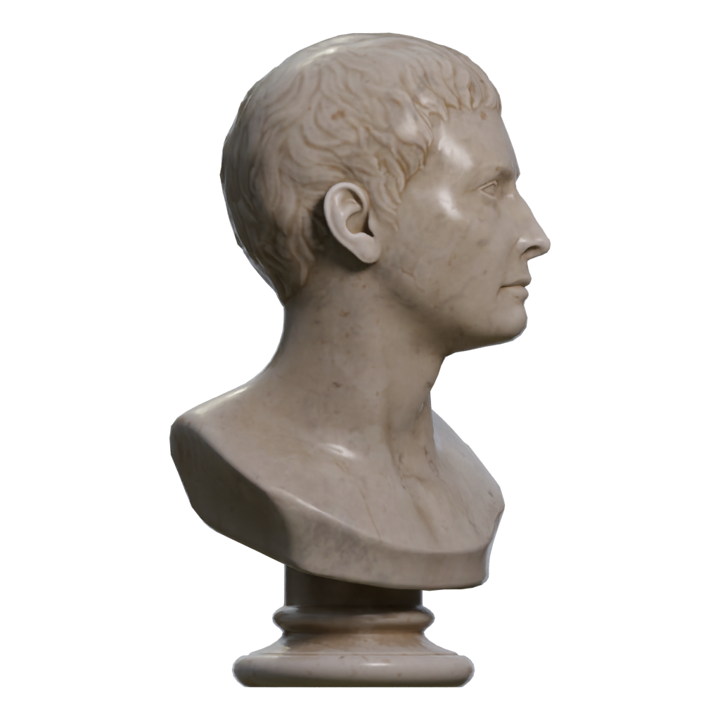 Right view of the Marble Bust 3D model