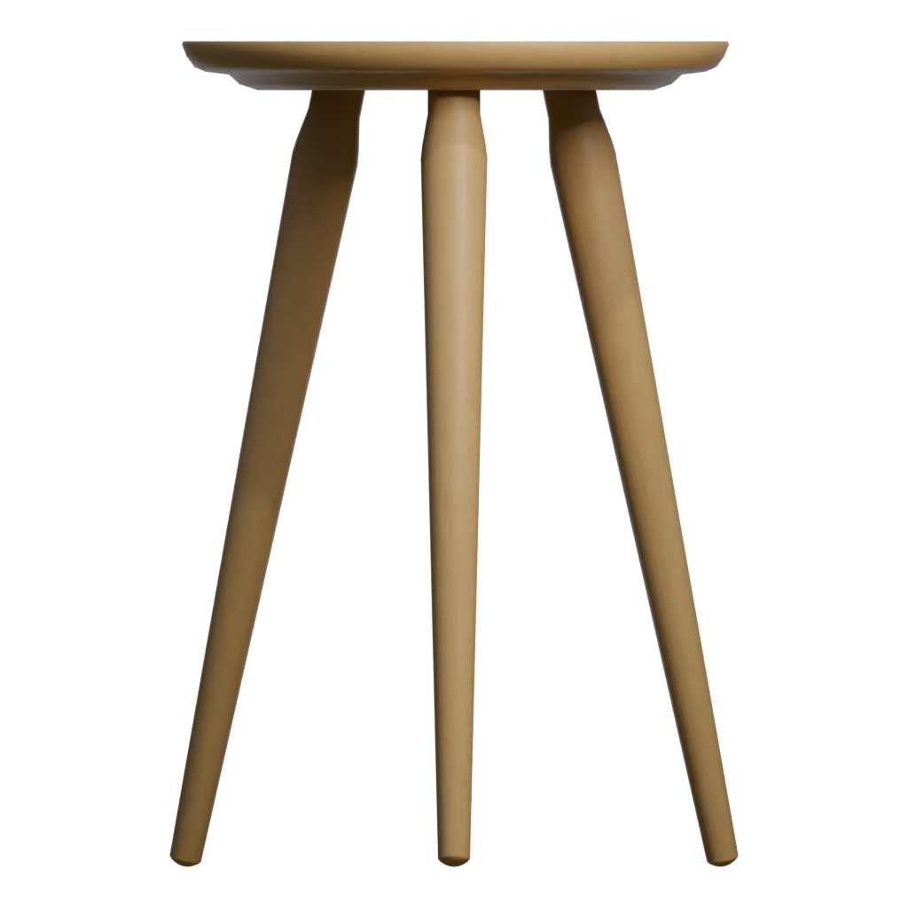Front view of the Stool 3D model