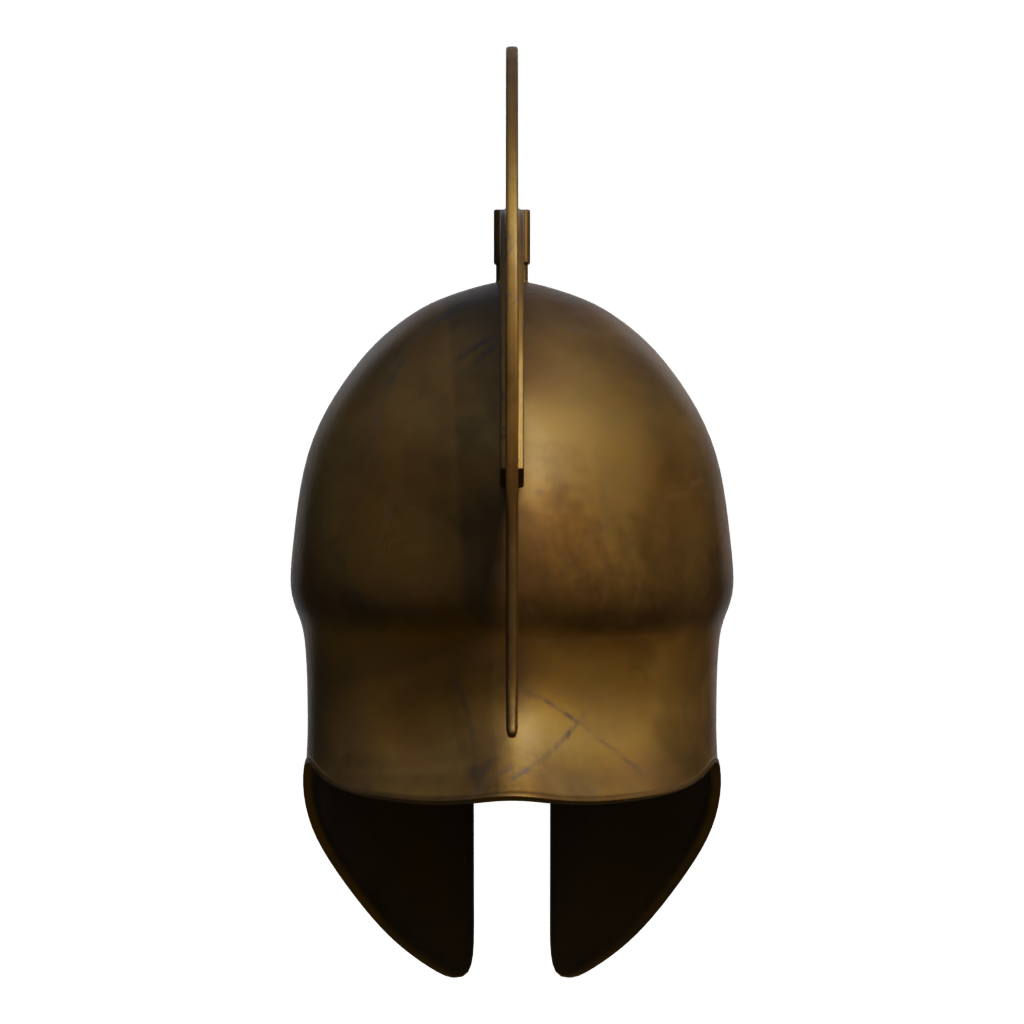 Back view of the Greek Helmet 1 3D model