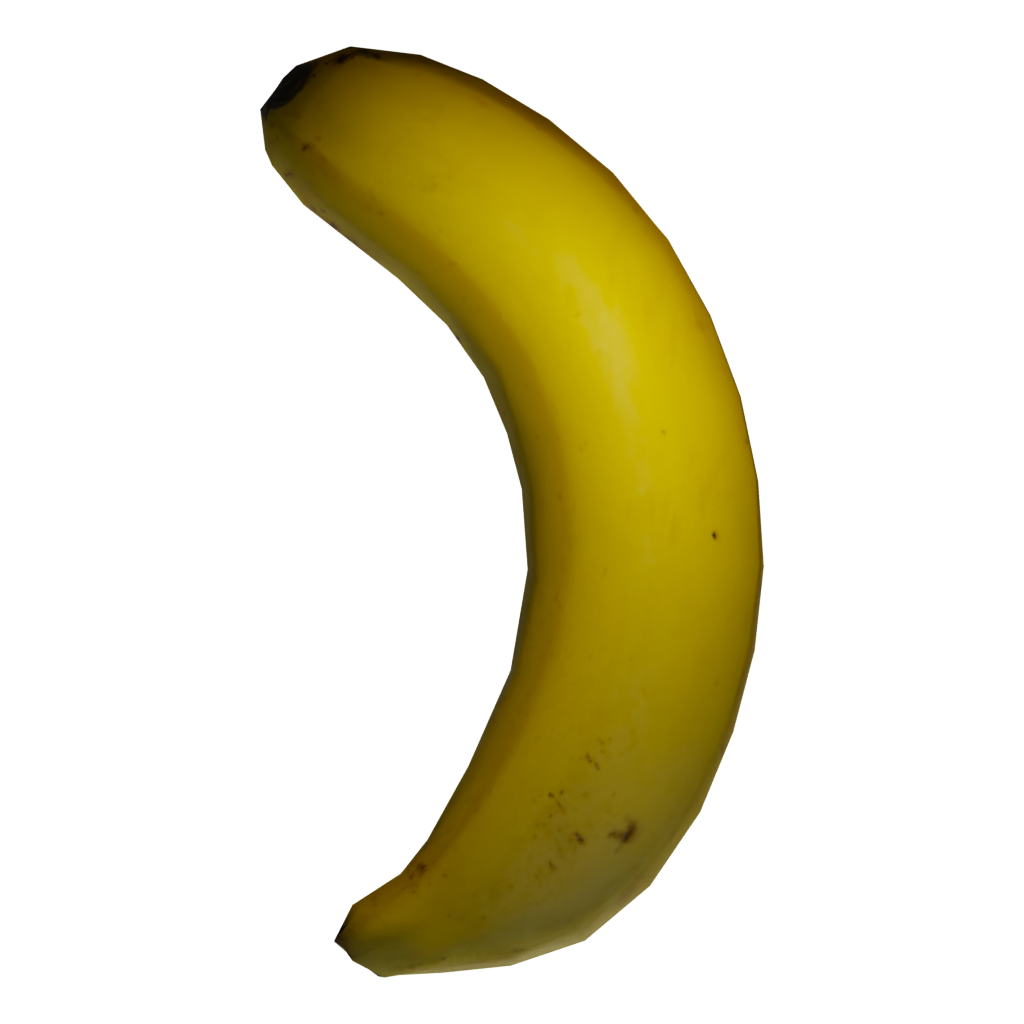 Bottom view of the Banana 3D model