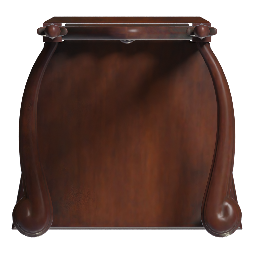 Top view of the Wooden Chair 3D model
