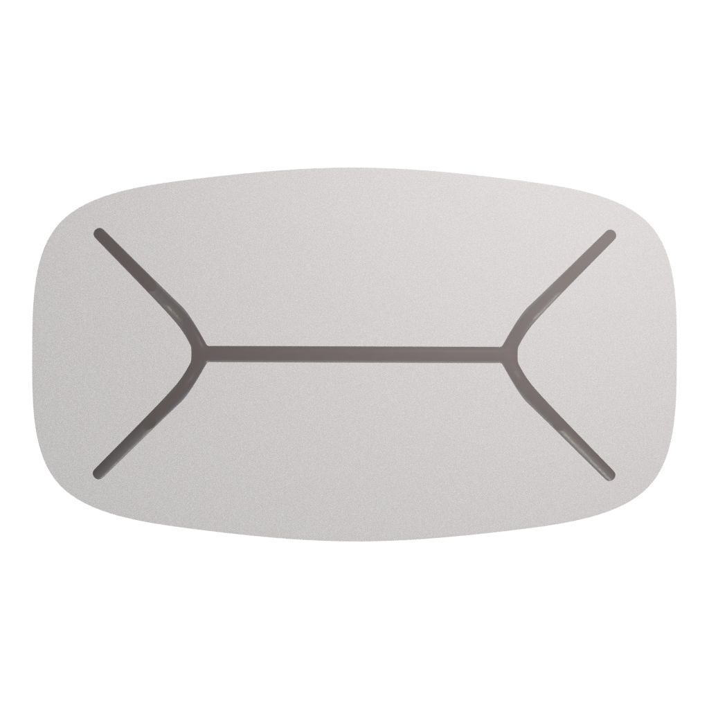 Top view of the Table Johann Oak Black 220 3D model