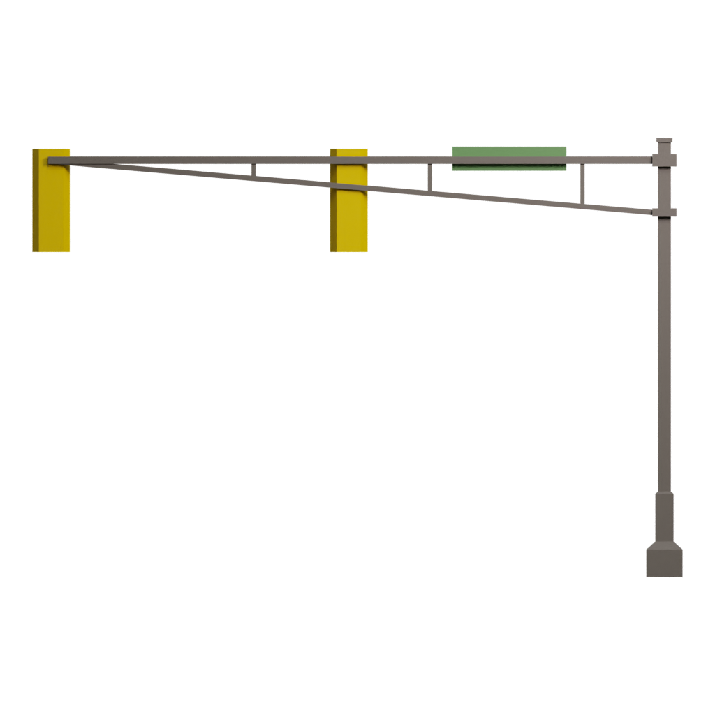 Back view of the Traffic Light 3D model