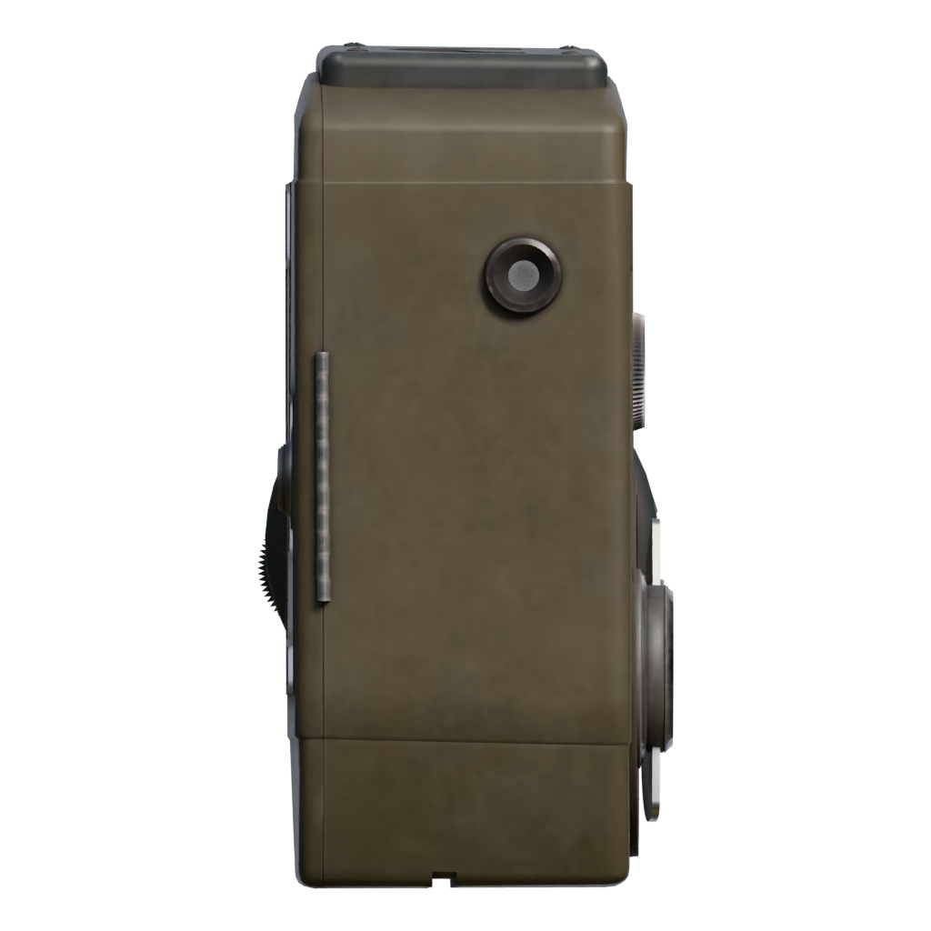 Back view of the Vintage Video Camera 3D model