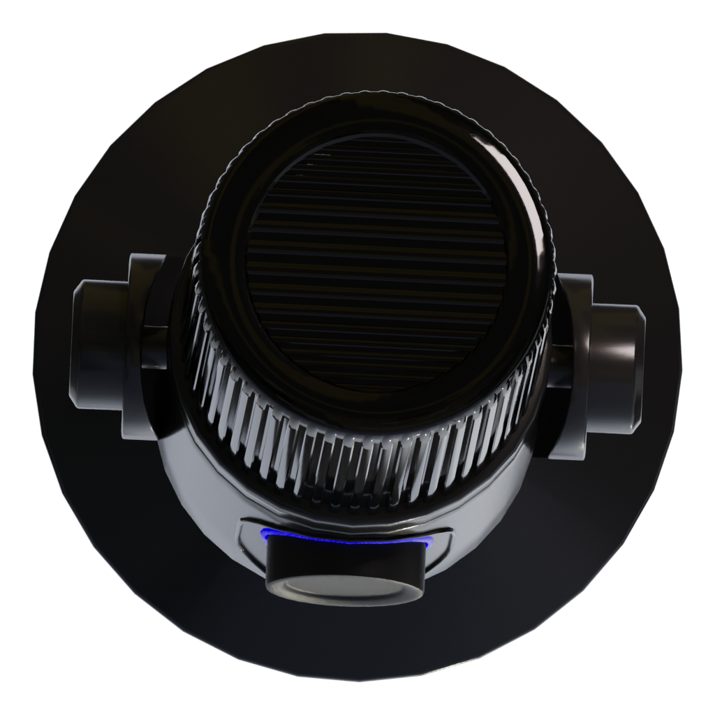 Top view of the Microphone 3D model
