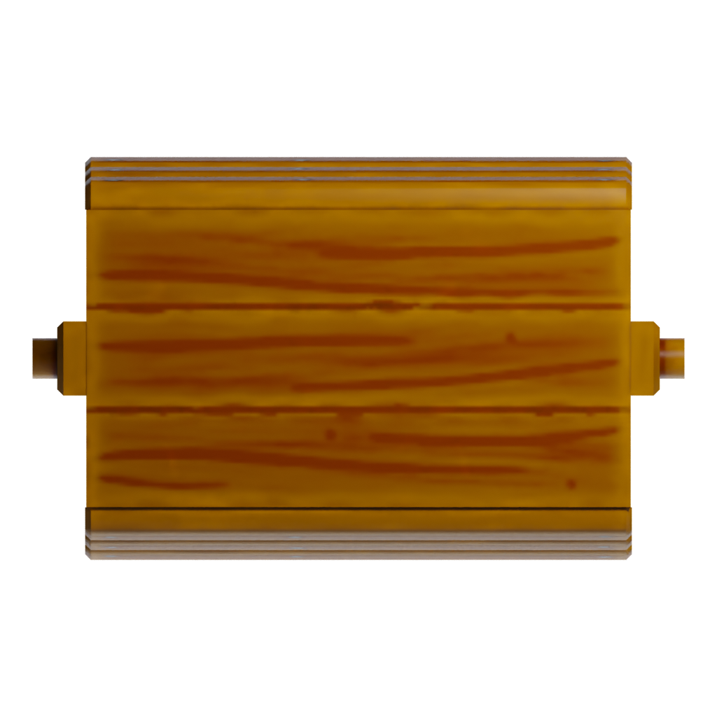 Bottom view of the Stylized Toolbox 3D model