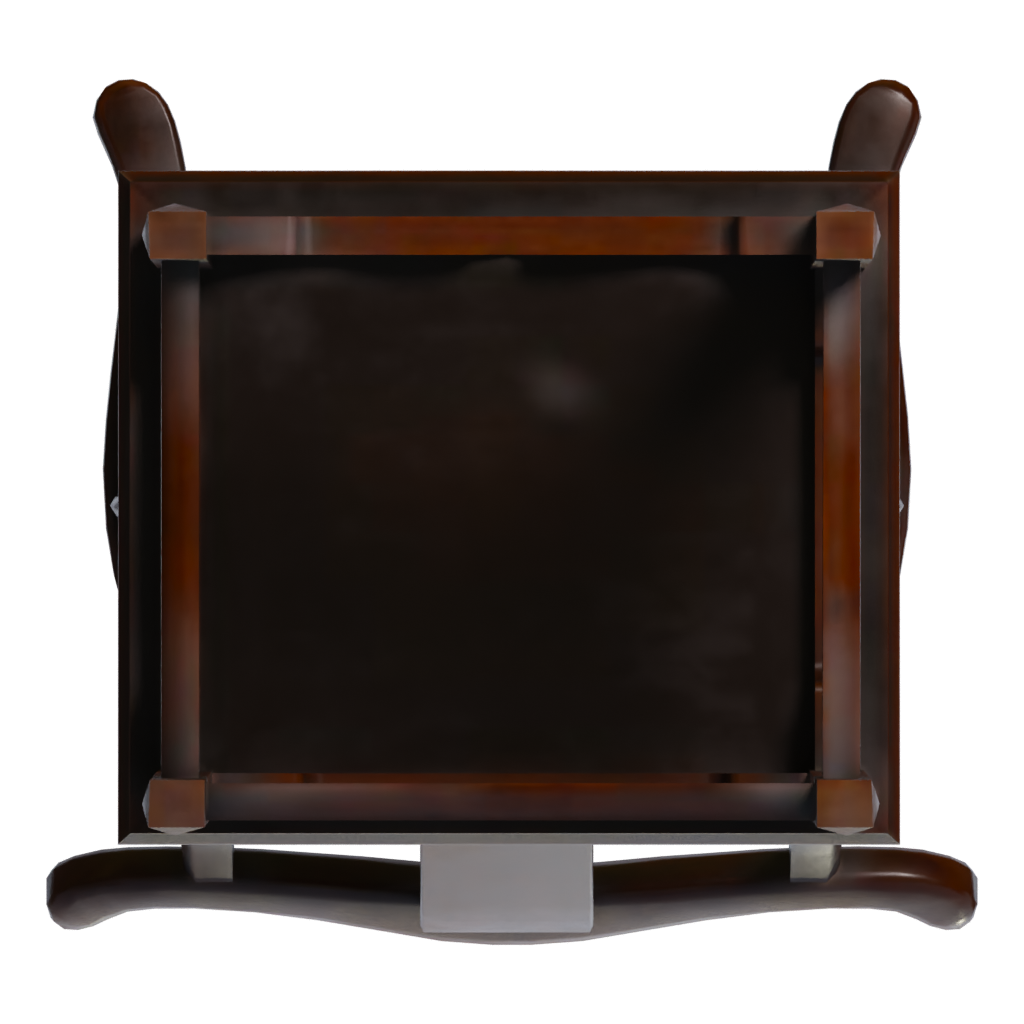 Bottom view of the Chinese Armchair 3D model