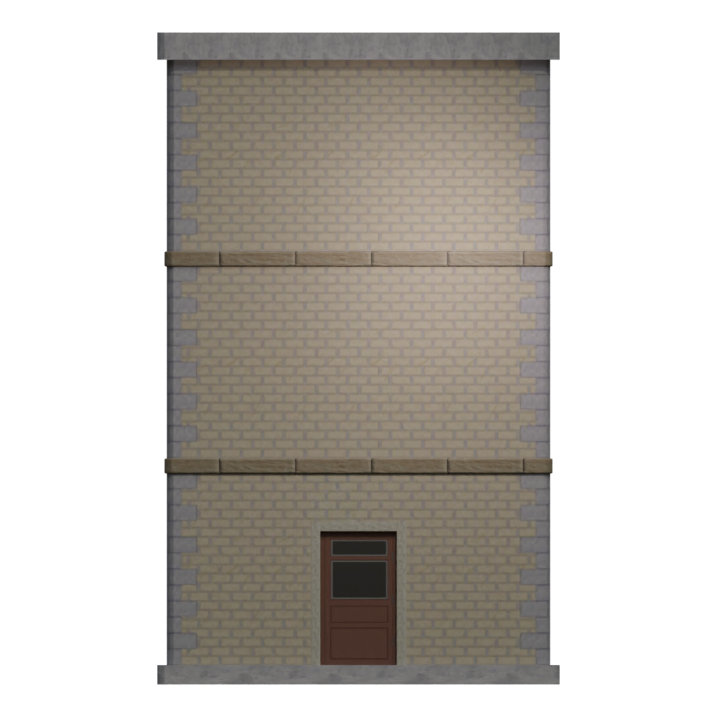 Back view of the White Building 3D model