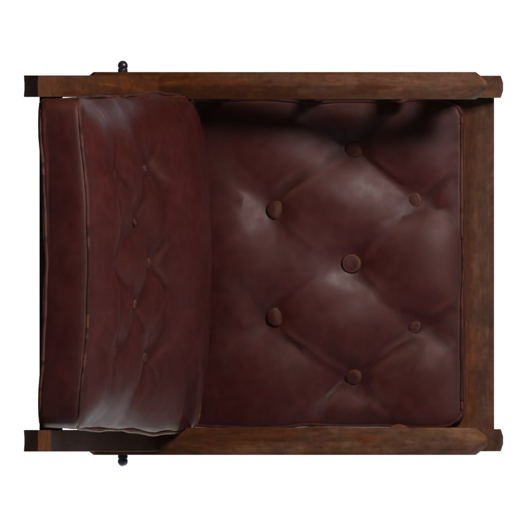 Top view of the Armchair 02 3D model