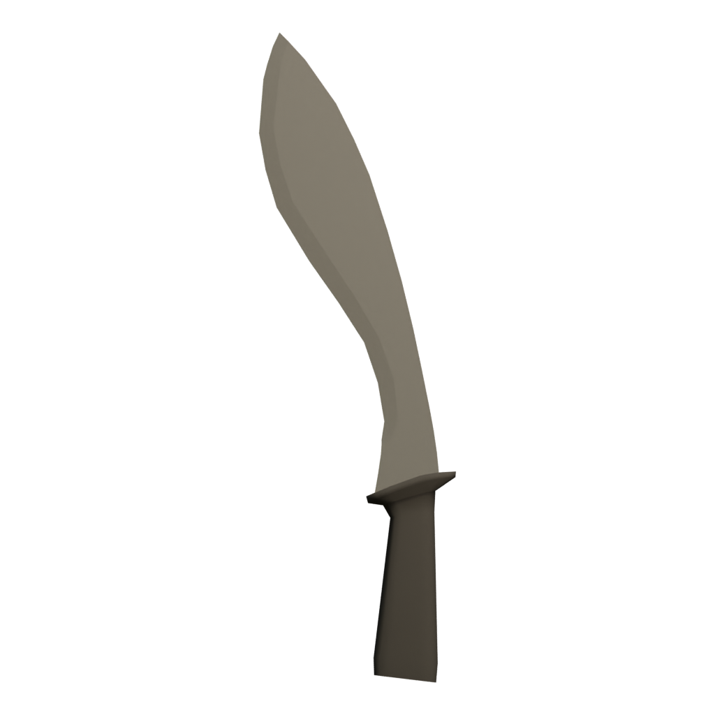 Front view of the Kukri 3D model