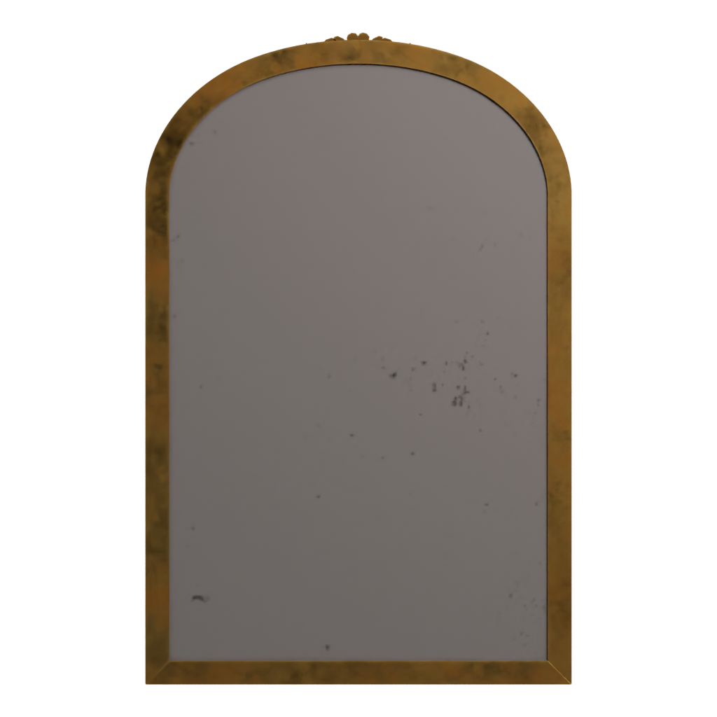 Back view of the Ornate Mirror 3D model