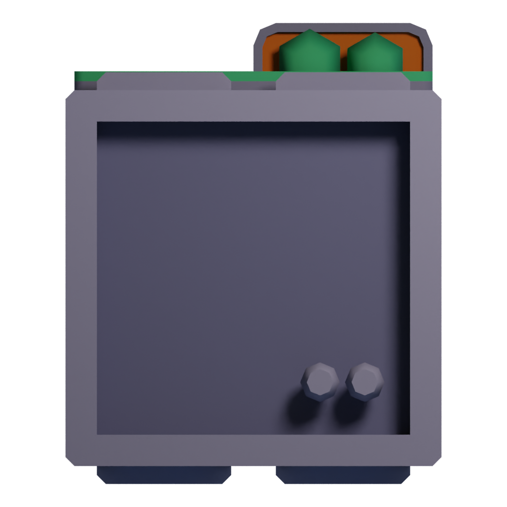 Top view of the Building Icon 3D model