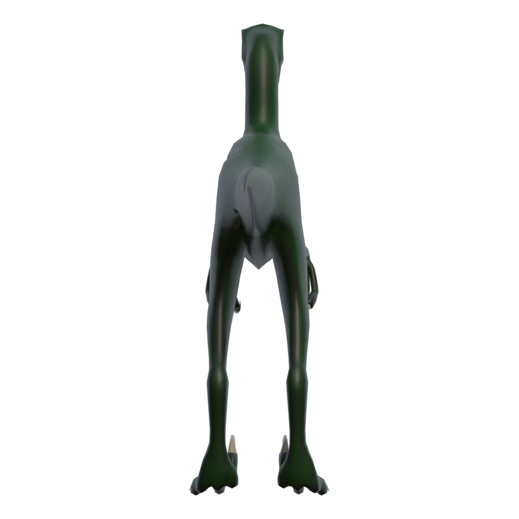 Back view of the Reptile 3D model