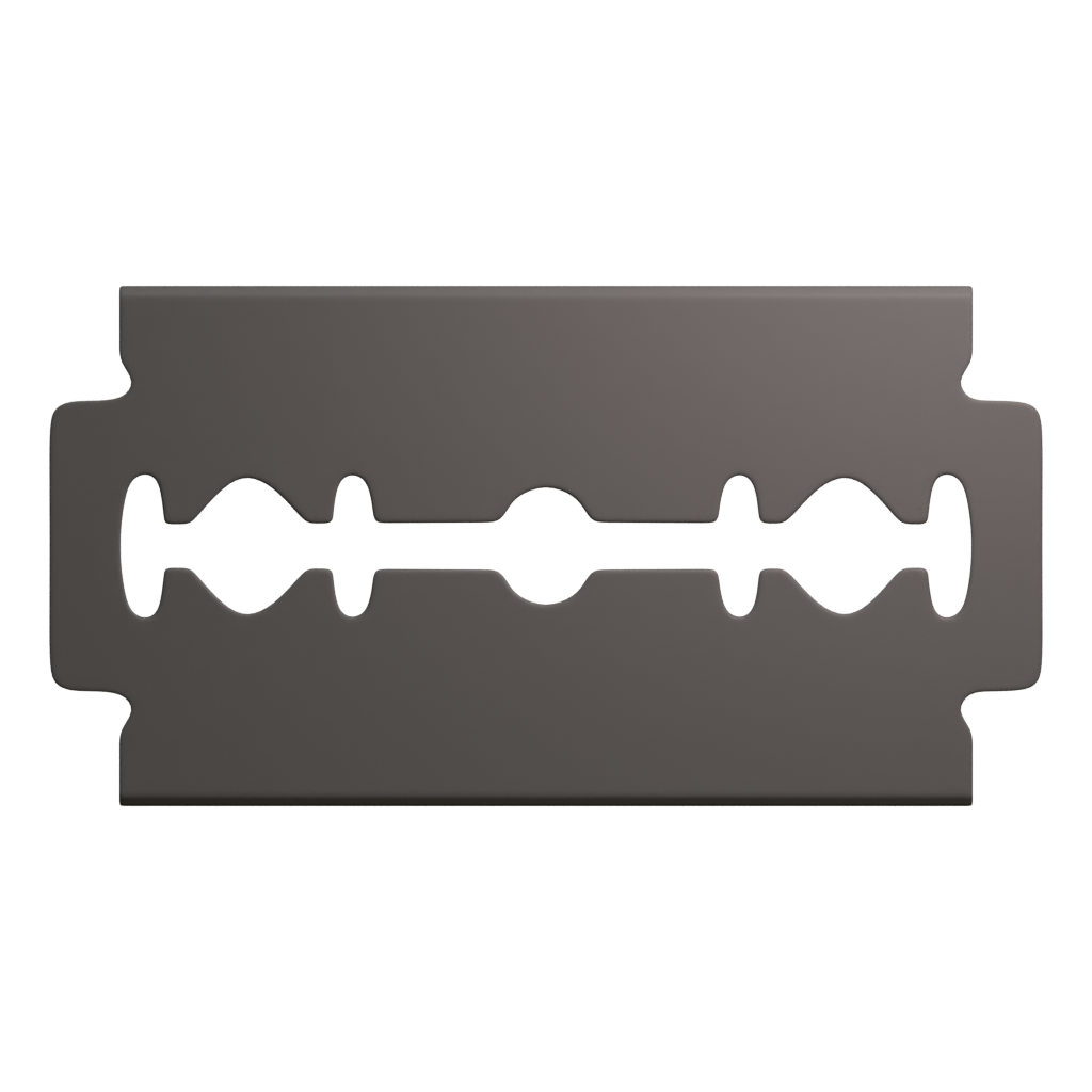 Back view of the Simple Blade 3D model