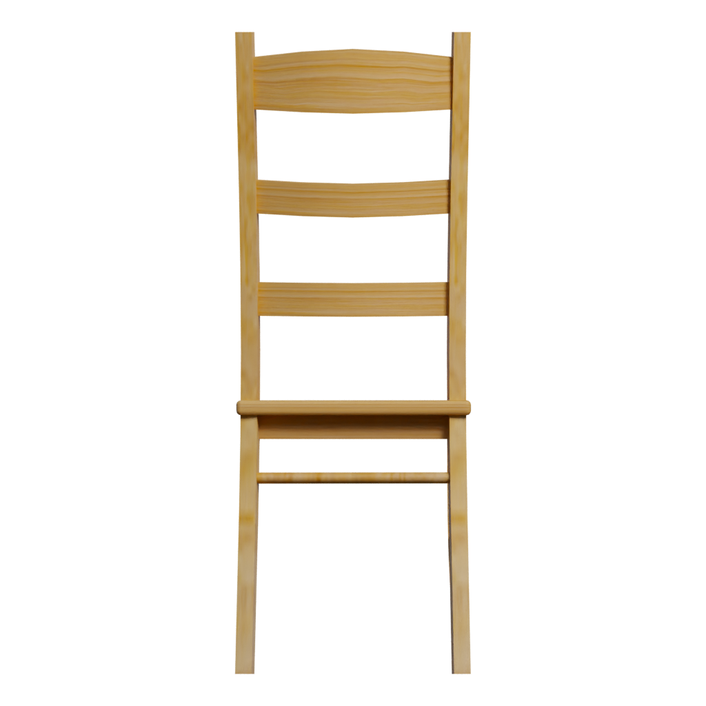 Back view of the Chair 3D model