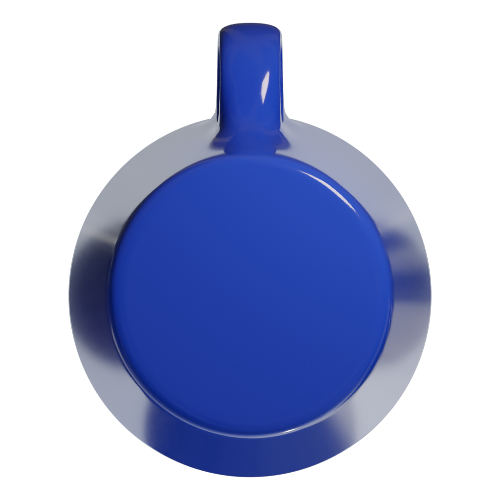 Bottom view of the Cup 3D model
