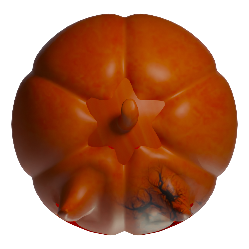 Top view of the Demon Pumpkin 3D model