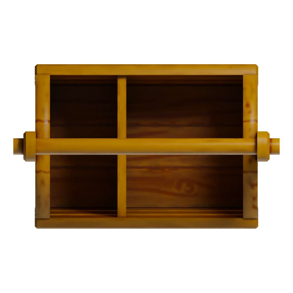 Top view of the Stylized Toolbox 3D model