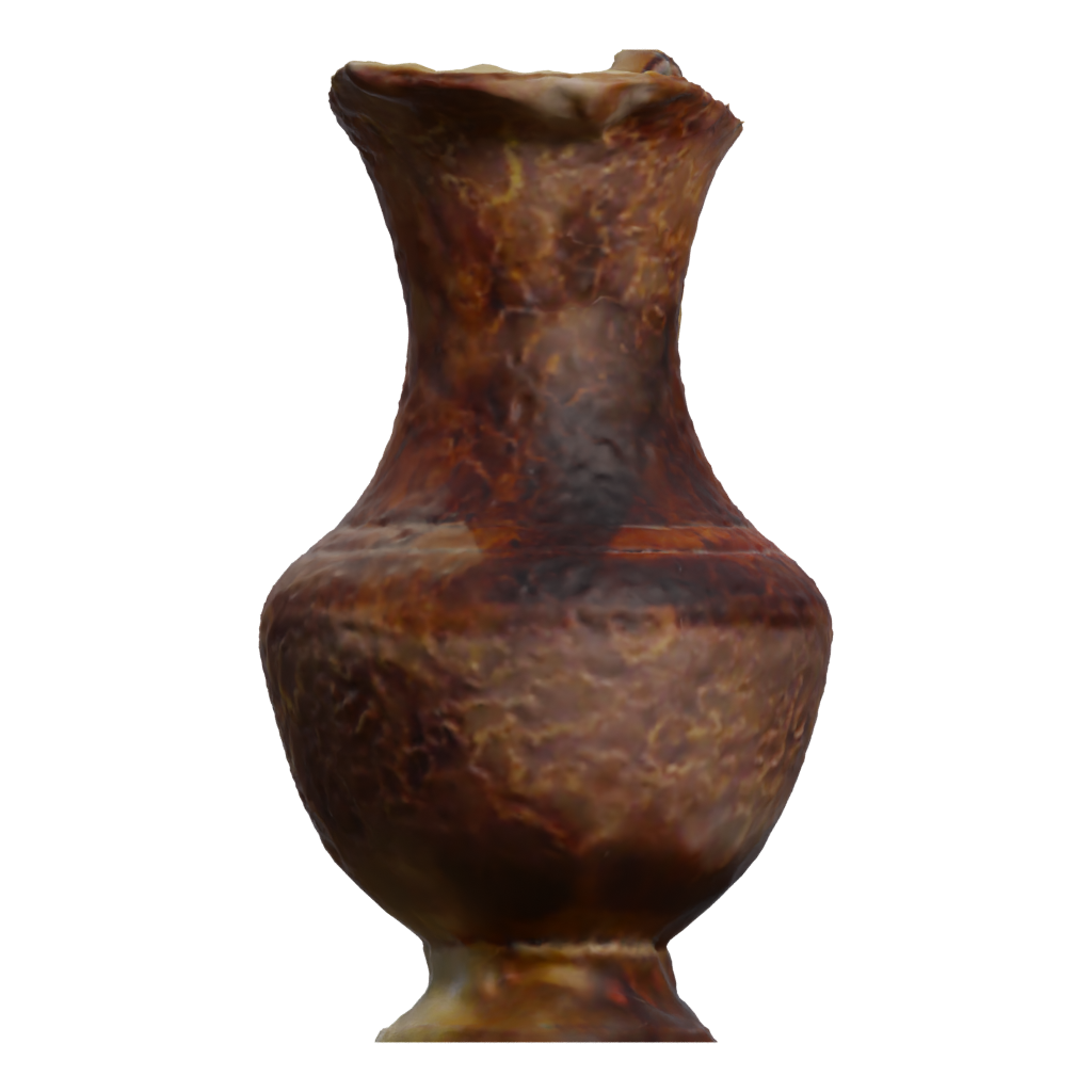 Right view of the Jug Obj Mb Ma Fbx Texture Low Poly Game Ready UV Unwrapping 3D model