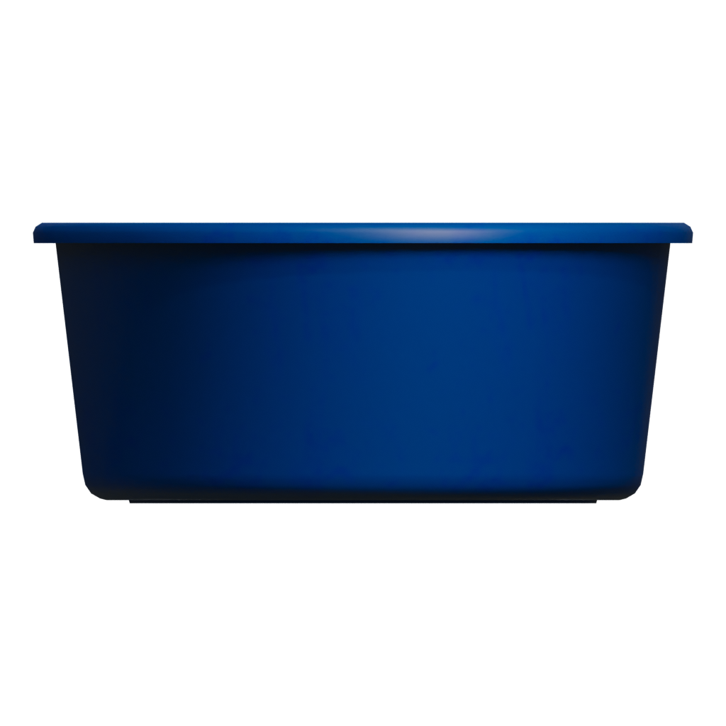 Back view of the Plastic Wash Basin 3D model
