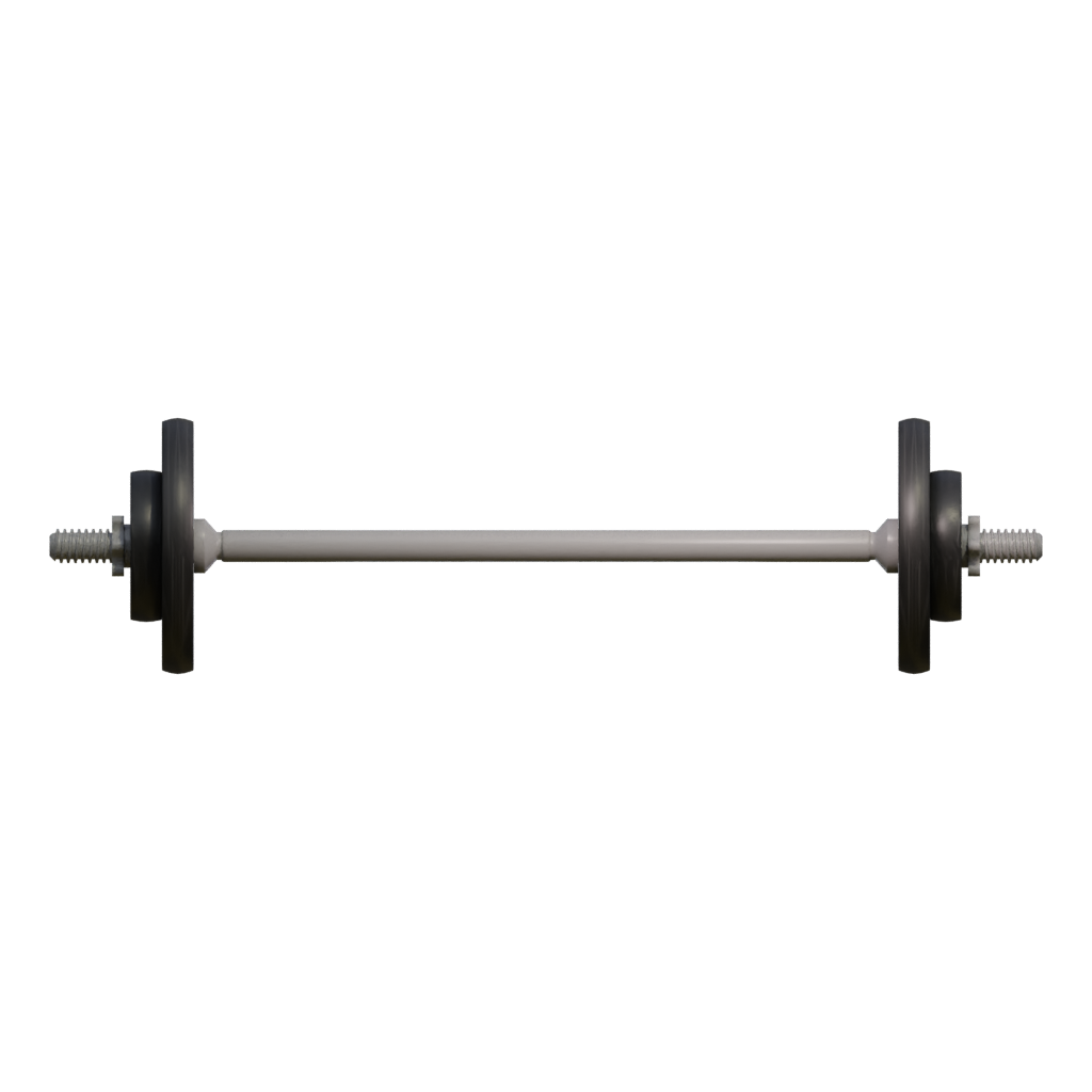 Back view of the Body Builder Weights 3D model