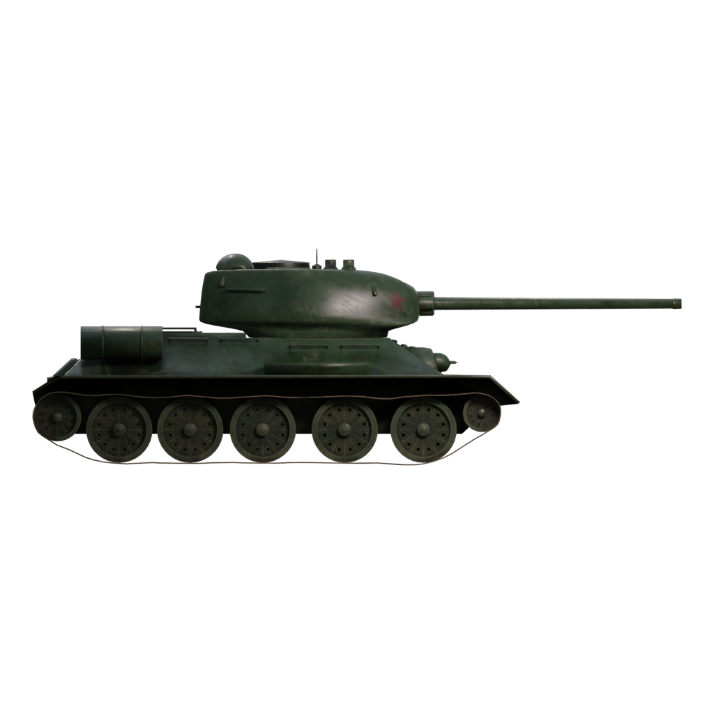 Left view of the Soviet Tanks 3D model