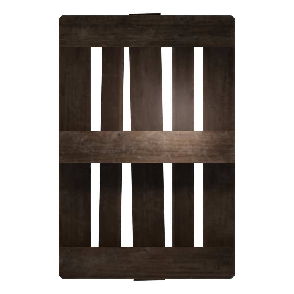 Bottom view of the Wood Palette 3D model