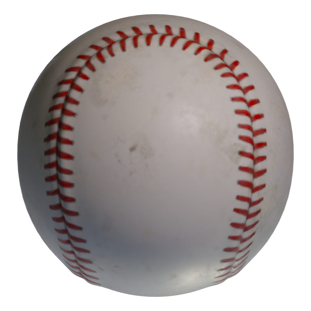 Top view of the Baseball 3D model