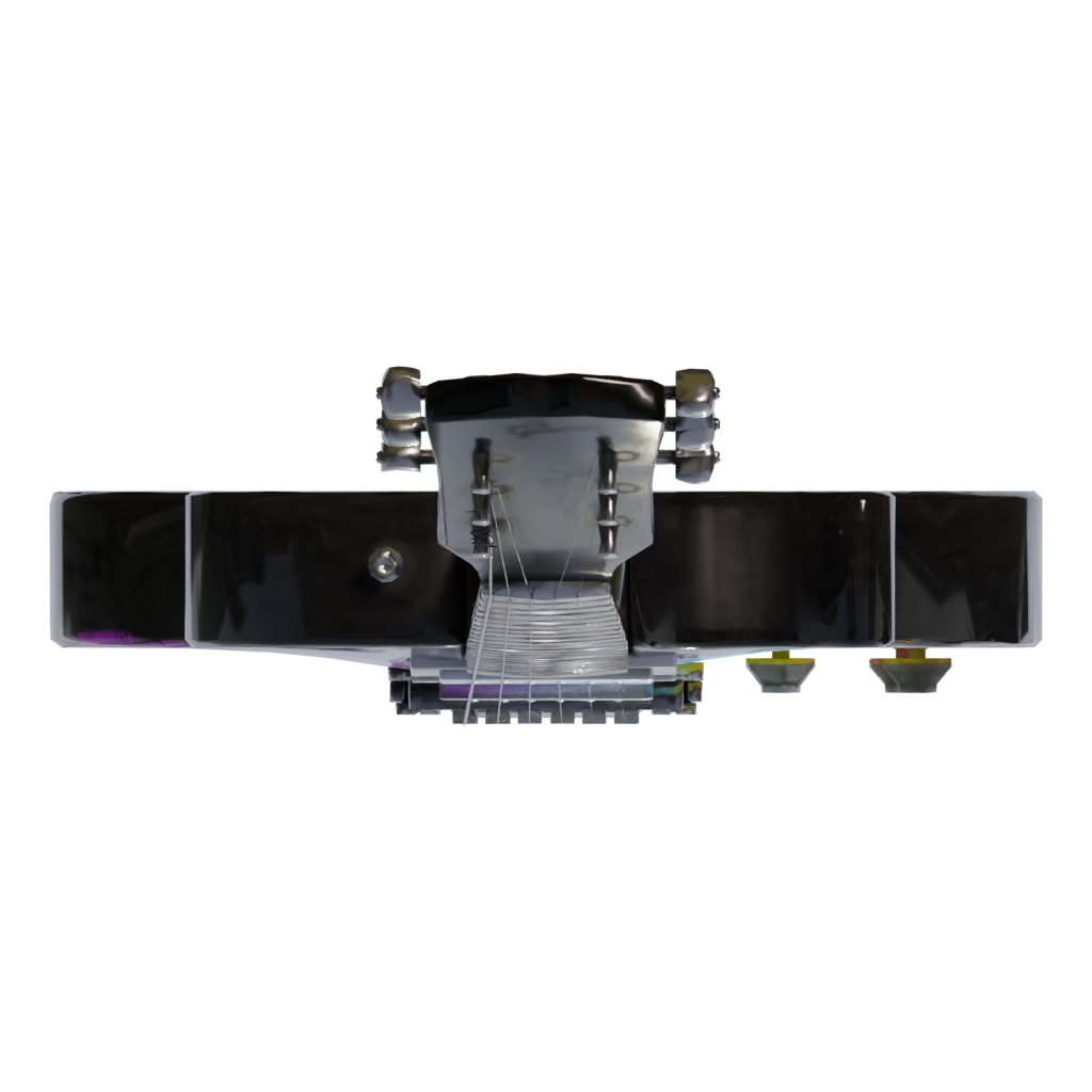 Top view of the Guitar Electric 3D model