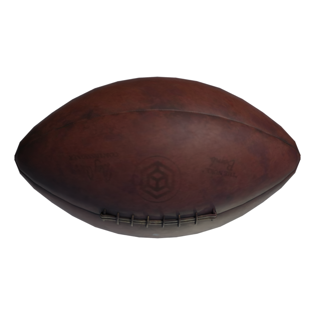 Top view of the American Football 3D model