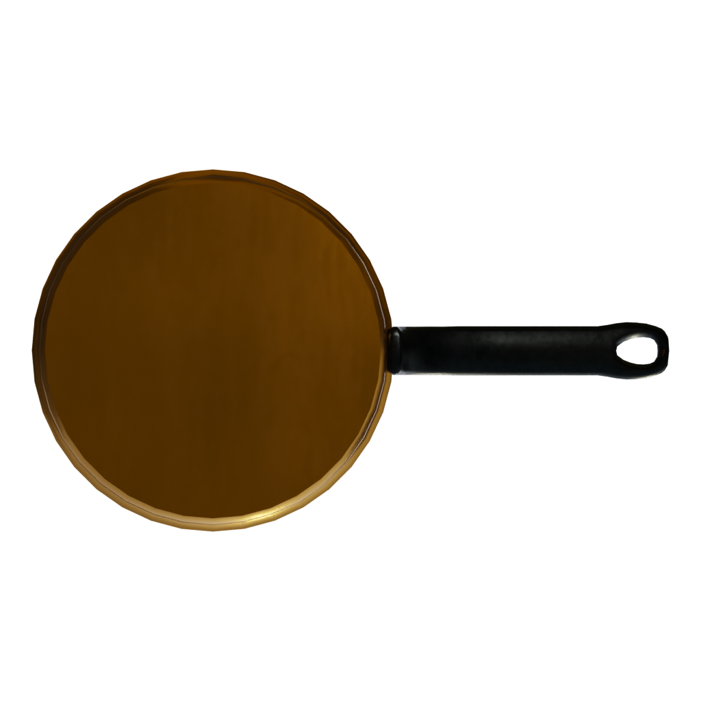 Bottom view of the Pan 3D model