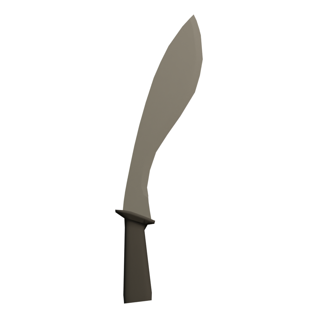 Back view of the Kukri 3D model