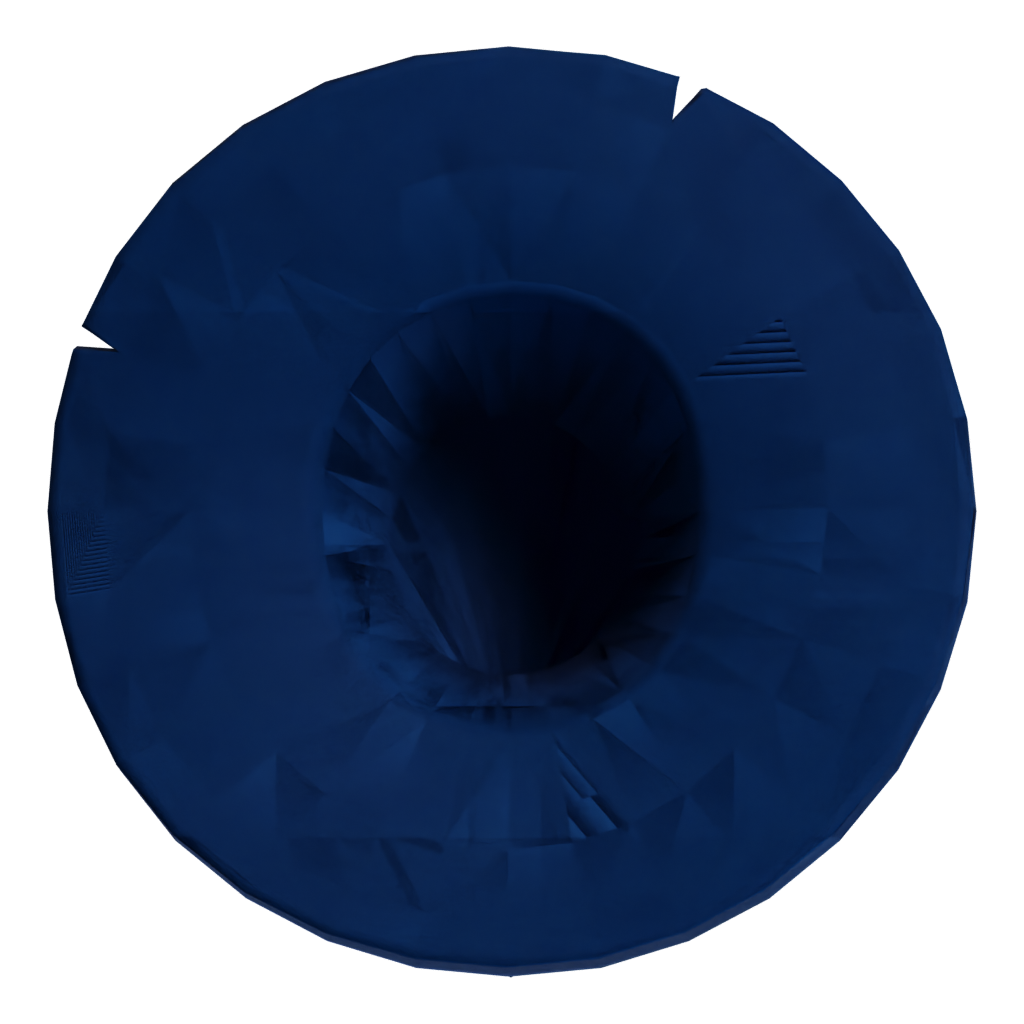 Bottom view of the Cowboy Hat 3D model