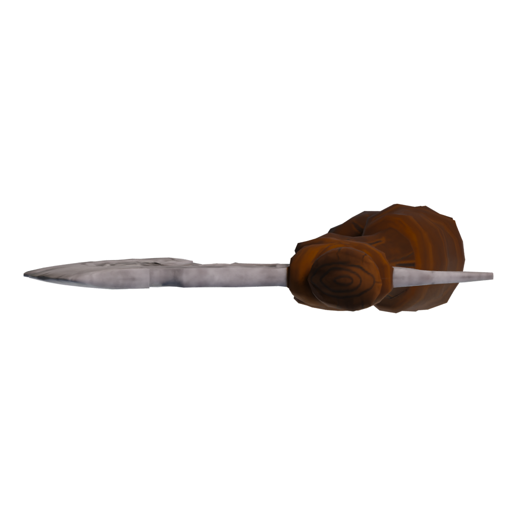 Top view of the Axe Low Poly 3D model