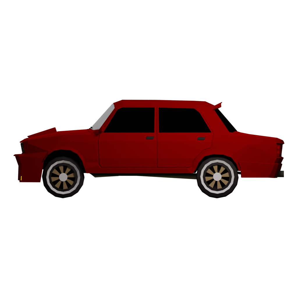 Left view of the Starter Car 3D model