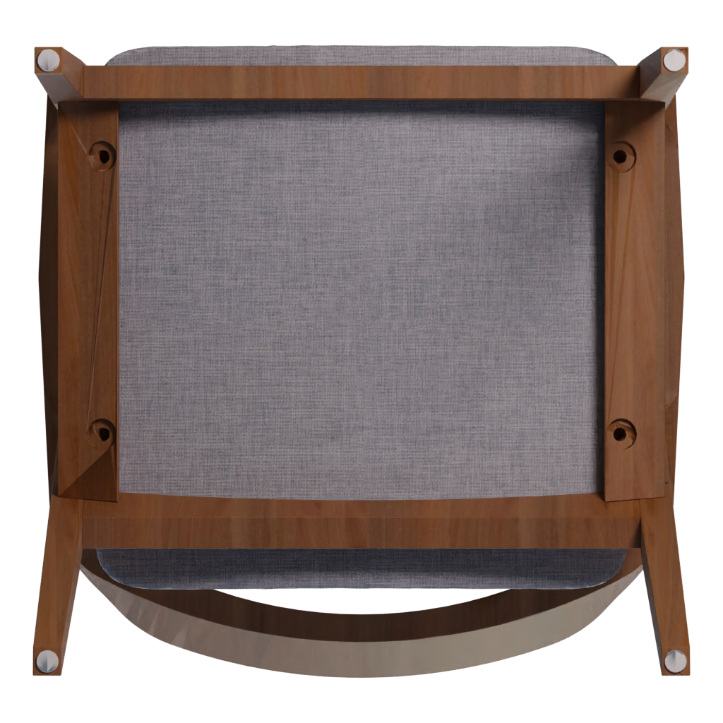 Bottom view of the Chair 3D model