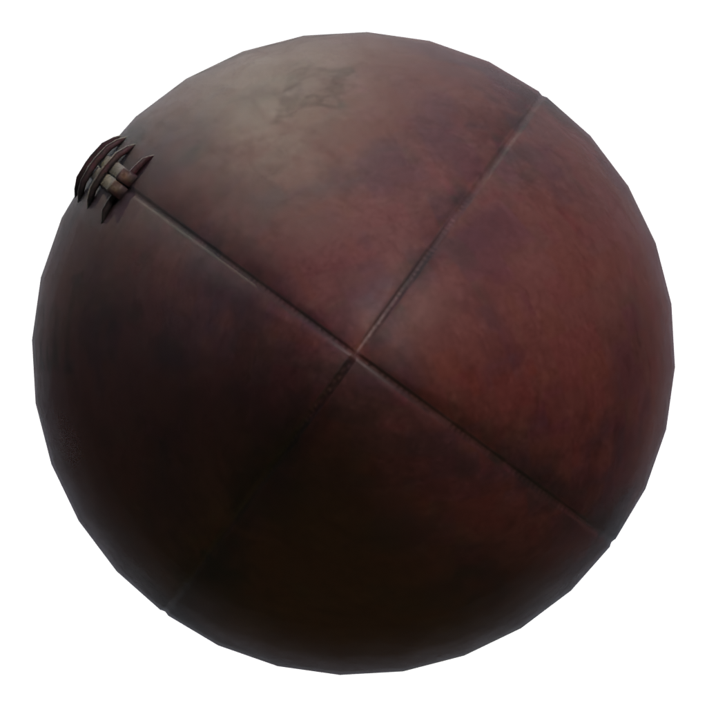 Left view of the American Football 3D model