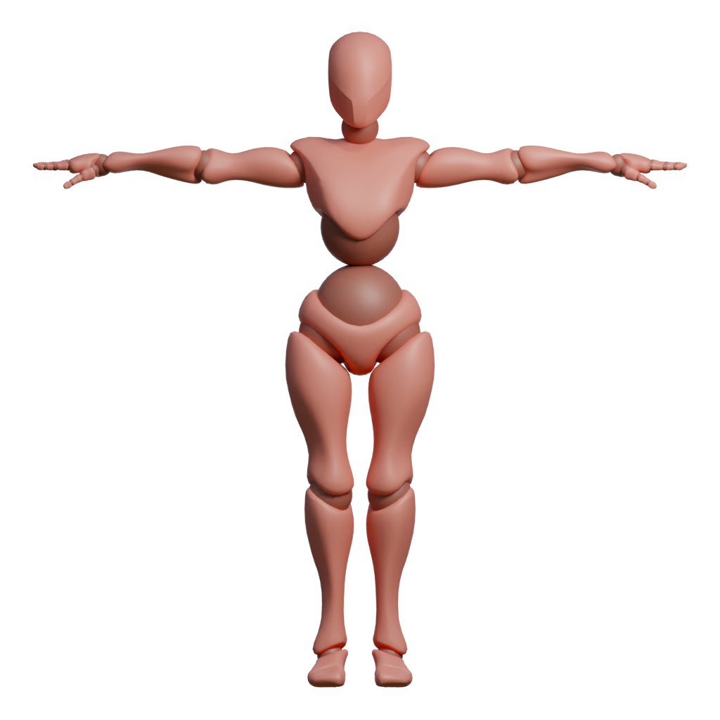Front view of the X Bot 3D model