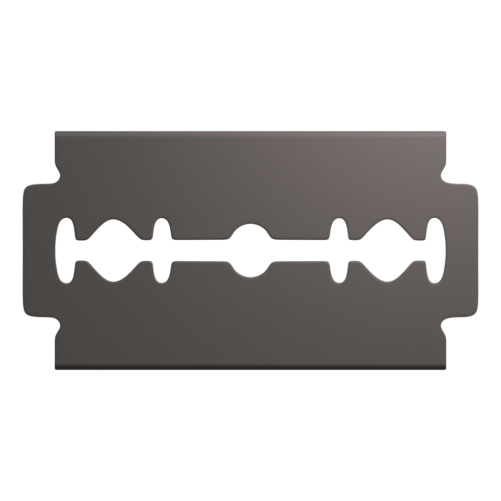 Front view of the Simple Blade 3D model