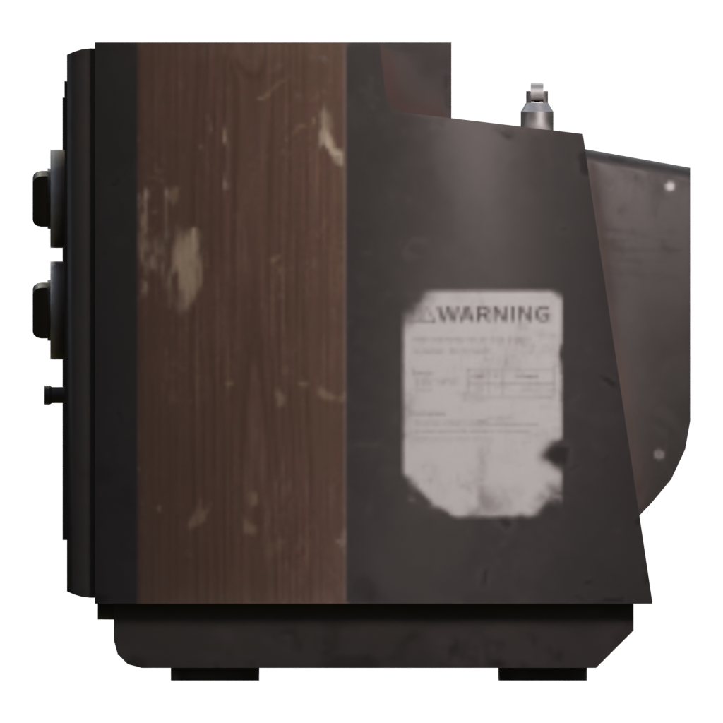 Left view of the Television 3D model