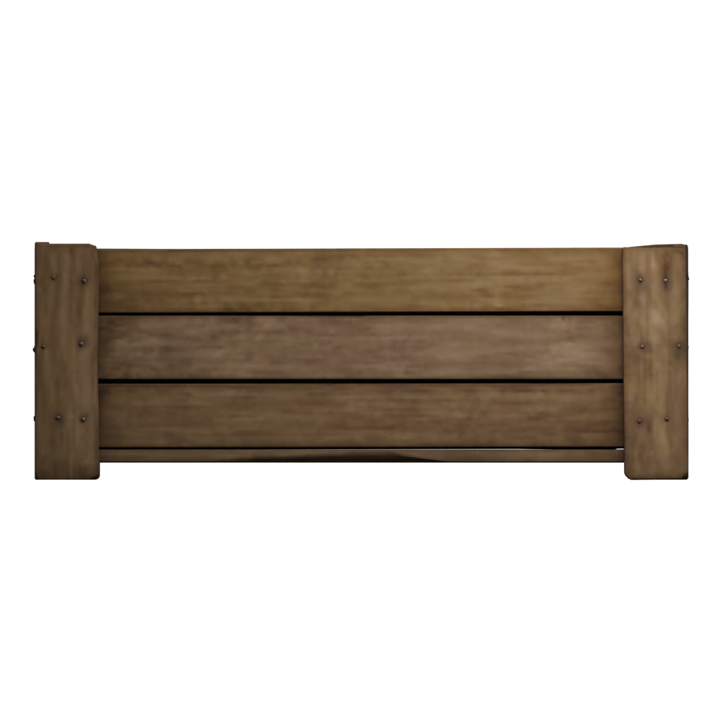 Back view of the Planter Box 3D model