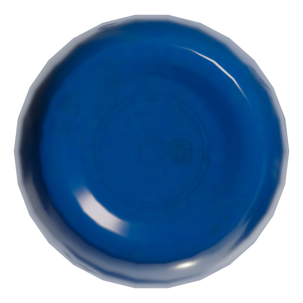 Bottom view of the Barrel 3D model