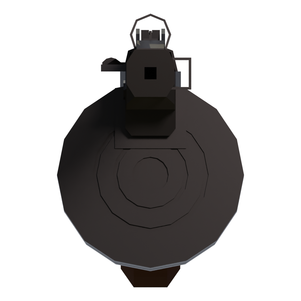 Left view of the PPSH 41 Submachine 3D model