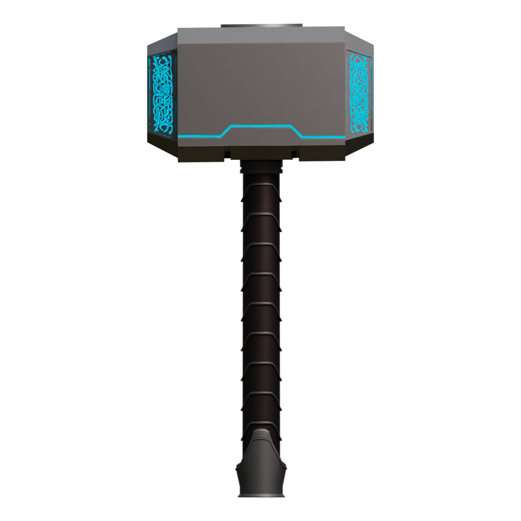 Front view of the Mjolnir 3D model